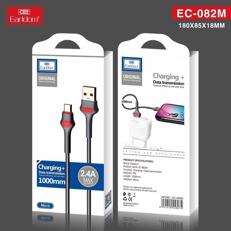 Cap sạc Earldom EC 082 Lightning - Type C - Micro