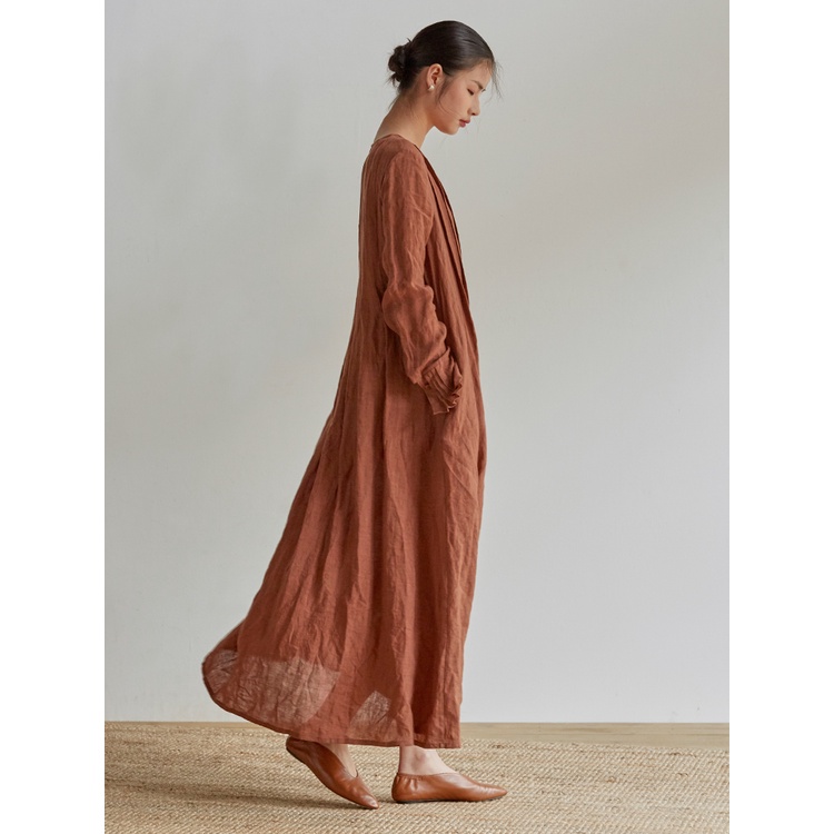 Váy đầm nữ Linen thiết kế dáng suông Gemmi Fashion, DK8368