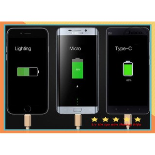 Cáp Sạc Dây Dù 3 Đầu Lightning + Micro + Type-C Hoco X2