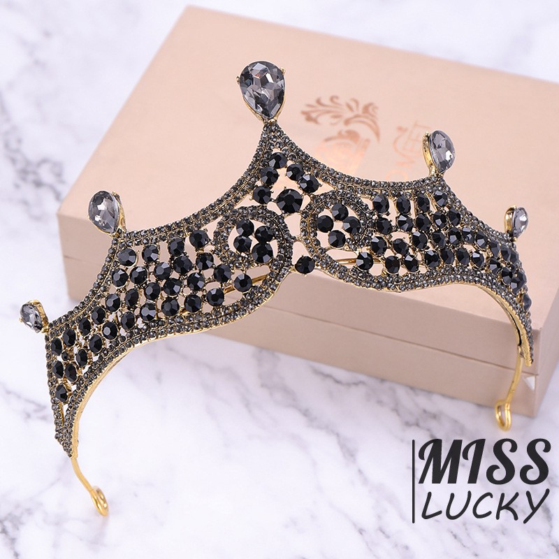 Vương miện cài tóc đính đá phong cách cổ điển cho cô dâu