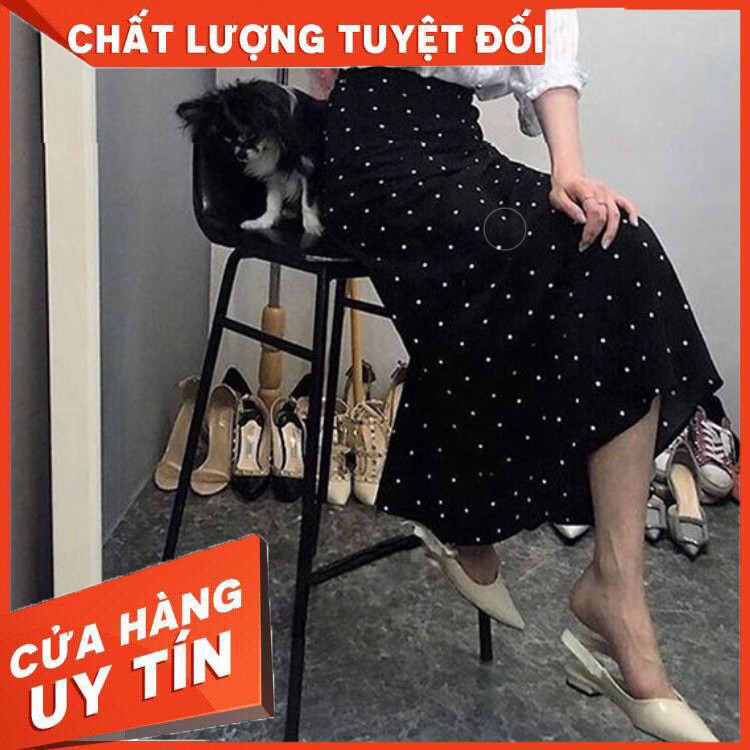 Chân váy maxi lưng cao phong cách Hàn Quốc cho phái nữ - Hàng nhập khẩu