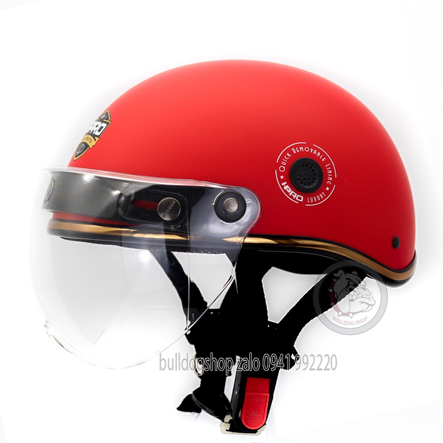 Mũ Bảo Hiểm Nửa Đầu HP Helmet 03B Gắn Kính B1 - Bulldogshop
