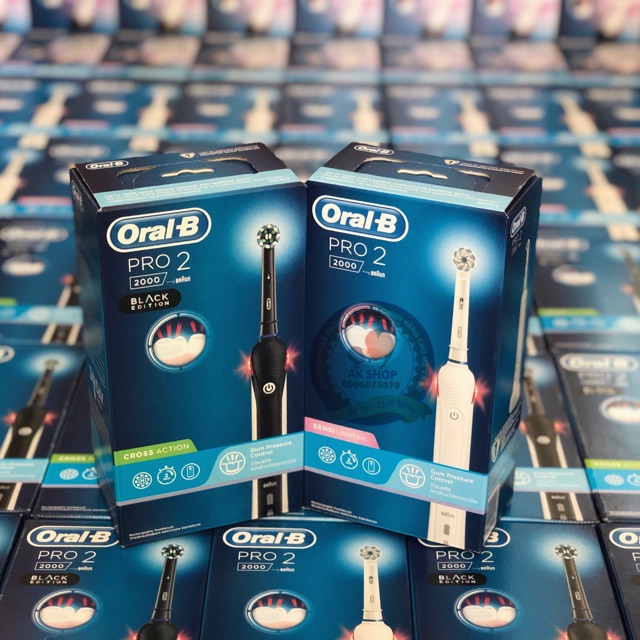 [Mã 255FMCGSALE giảm 8% đơn 500K] Bàn chải điện oral-b Pro 2 2000s Pro 3 3000, Pro 1 700 Oral b chính hãng made in Đức