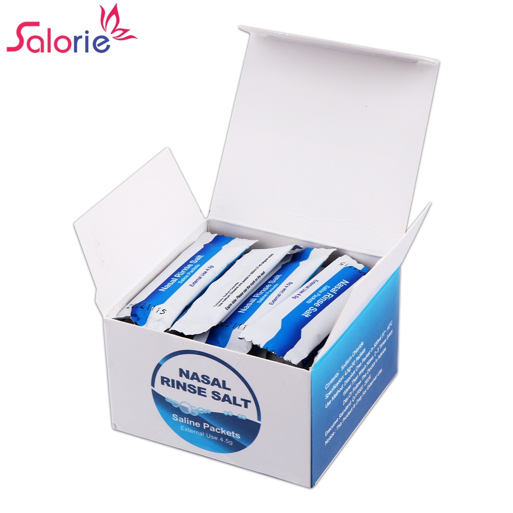Hộp 30 gói muối rửa mũi SALORIE giúp hỗ trợ giảm dị ứng mũi cho trẻ em và người lớn