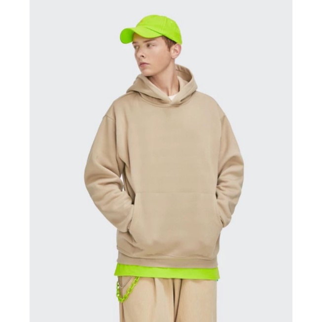 Áo hoodie nude be nỉ bông, nam nữ áo đôi unisex ulzzang - ẢNH THẬT