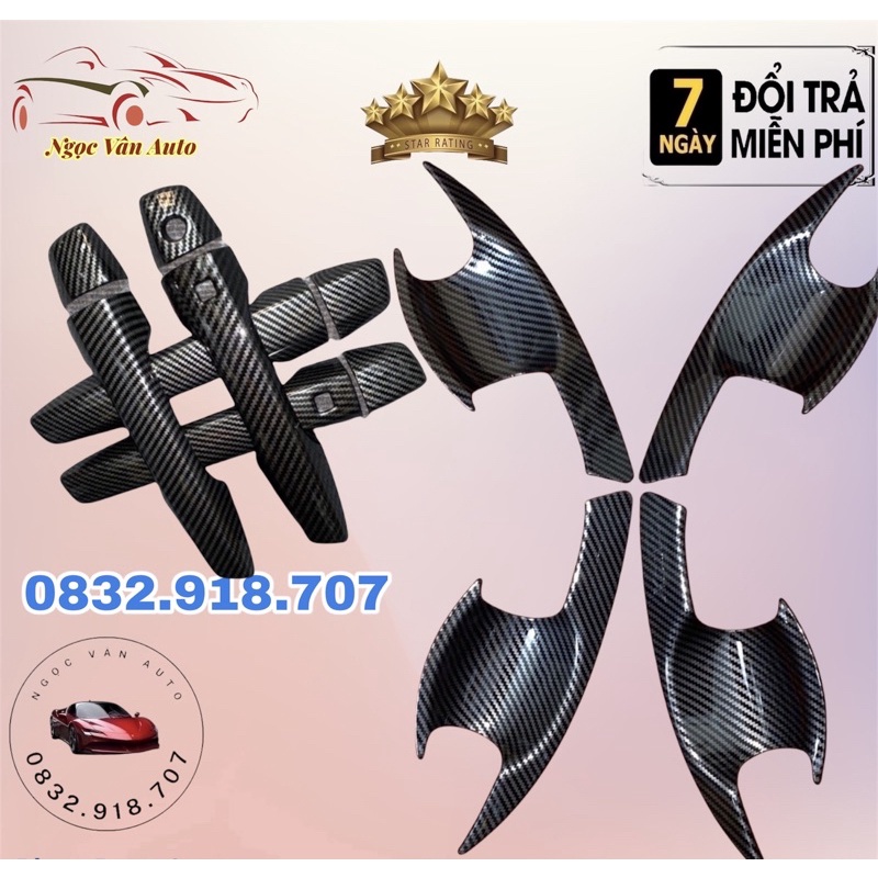 ốp tay nắm hõm cửa Xpander 2018 - 2022 Mẫu Carbon
