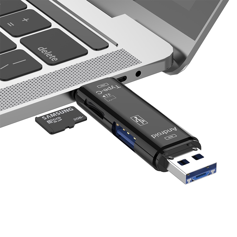 Đầu Đọc Thẻ Nhớ OTG USB 3.0 5 Trong 1 Cho Máy Tính/Laptop
