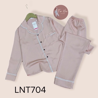 SET PIJAMA LỤA NGOC TRAI TRƠN DÀI TAY CAO CẤP