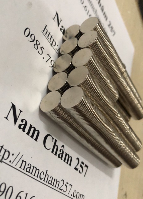 [Xả Kho] Nam châm viên 14x1.5mm, loại nam châm trắng mỏng lực hút mạnh.