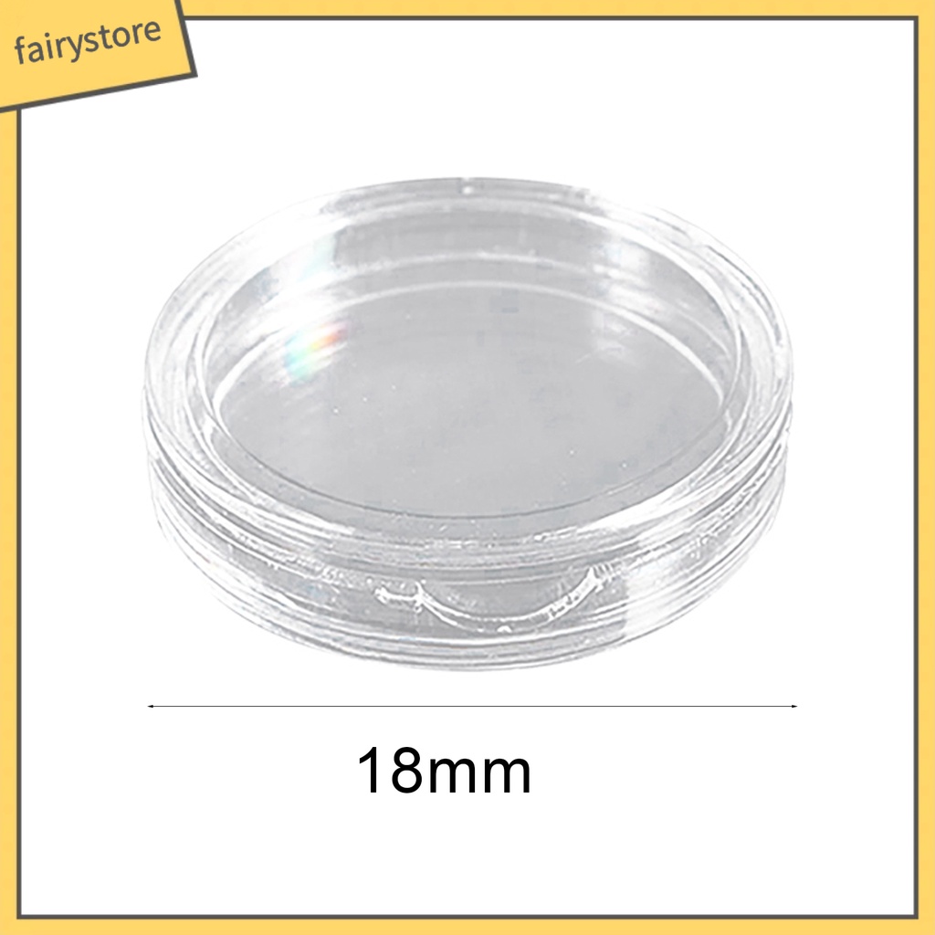 10 hộp đựng tiền xu trong suốt kích thước 18mm đến 50mm