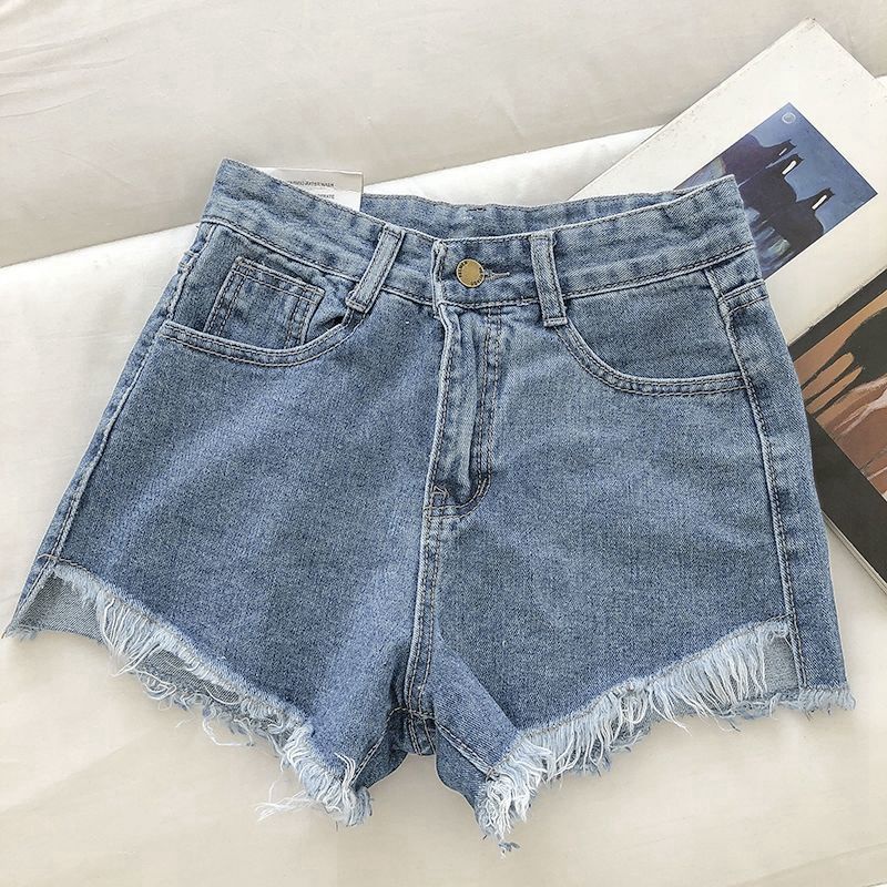 Quần Short Denim Lưng Ngắn Dáng Chữ a Phong Cách Hàn Quốc Thời Trang Mùa Hè Cho Nữ