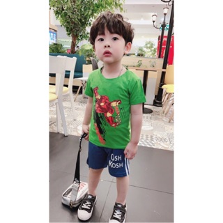 Bộ Oshkosh bé trai (iron man xanh lá)