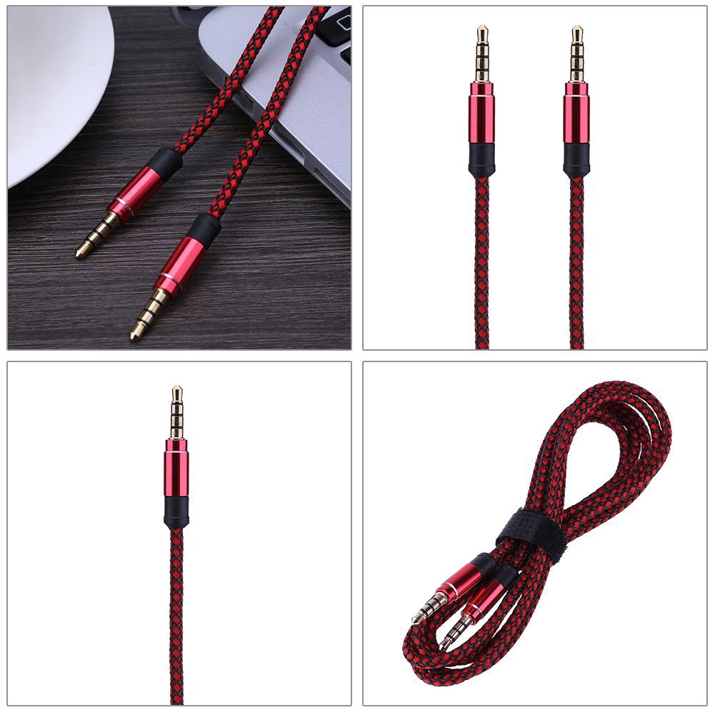 3.5mm Male To 3.5mm Male AUX Wire Auxiliary Stereo Weaving Audio Cable