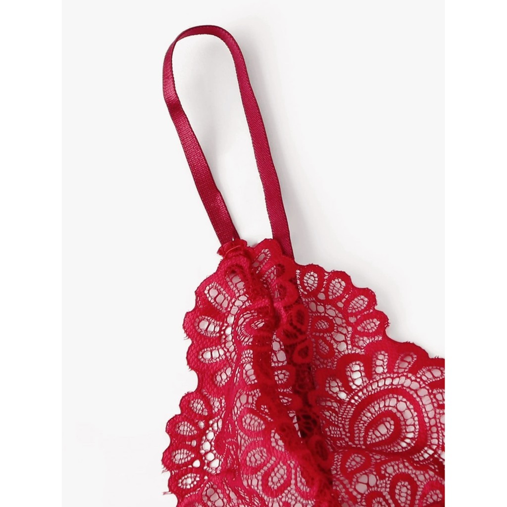 Bralette Ren Viền Sóng Gợi Cảm - Nội Y Cao Cấp Sexy - Ren Mềm Mại - Set Ngủ Quyến Rũ