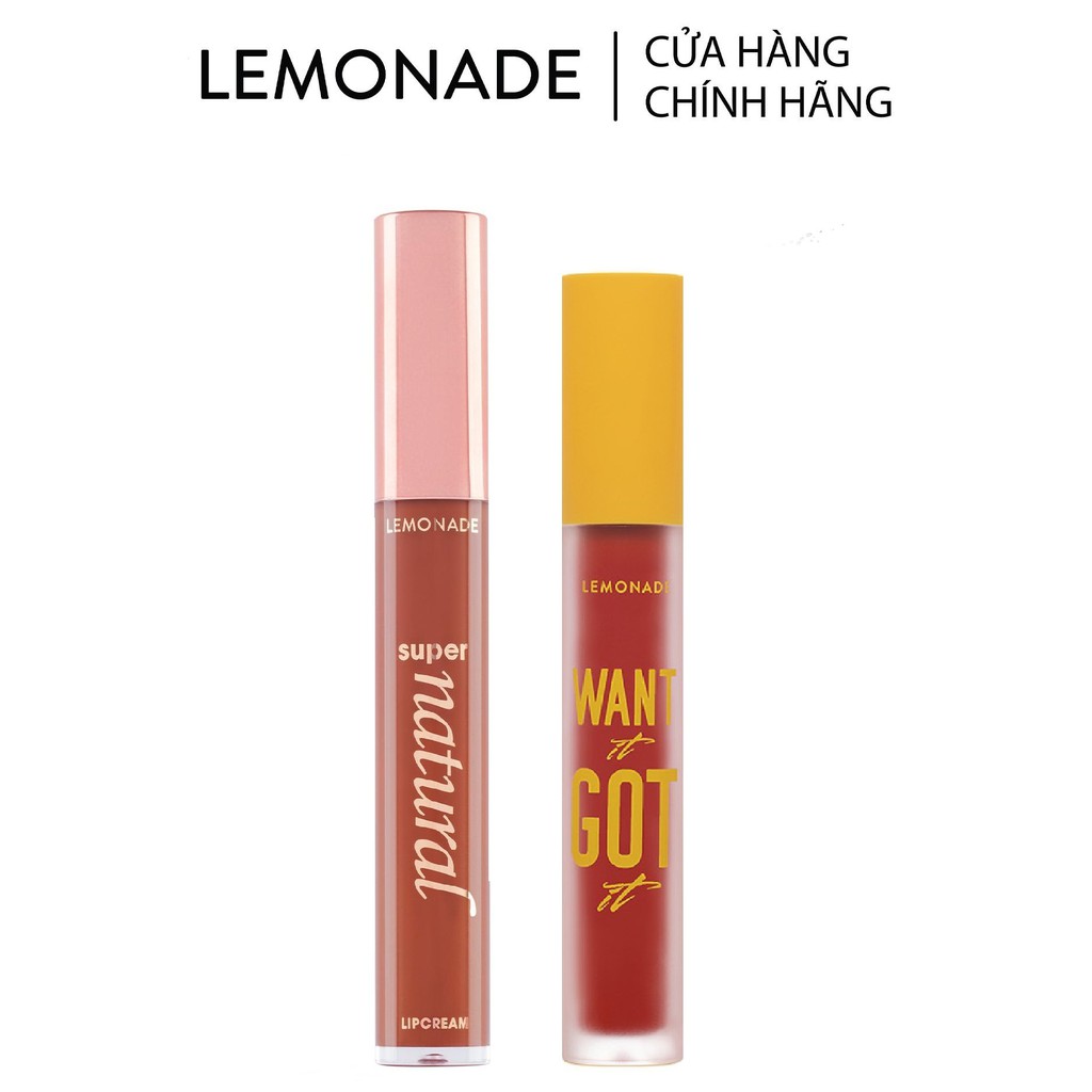 Combo 2 son kem lì Lemonade SuperNatural 5g và Want It Got It Lipcream 5g