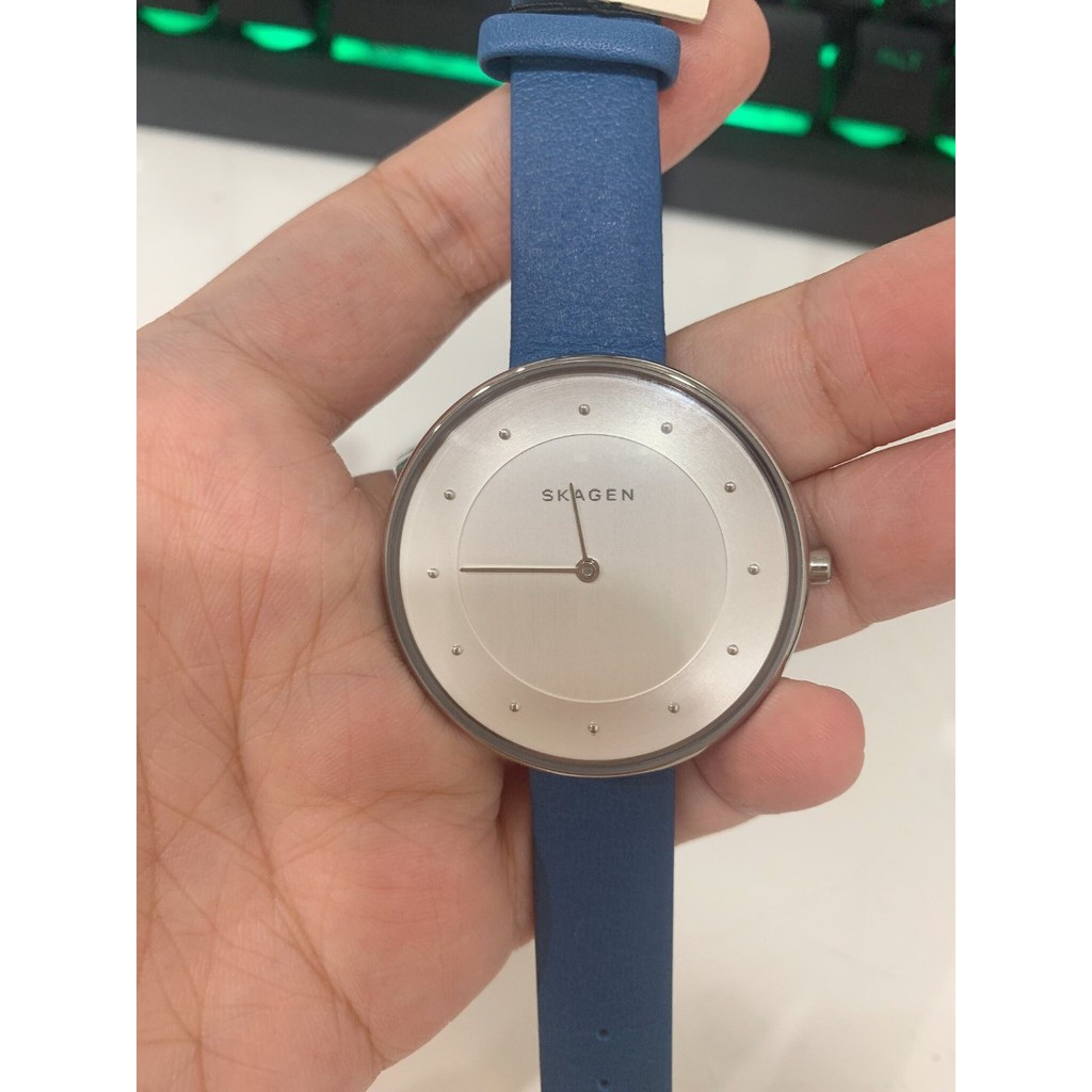 Đồng Hồ Nữ Skagen SKW2135 Dây Da Màu Xanh