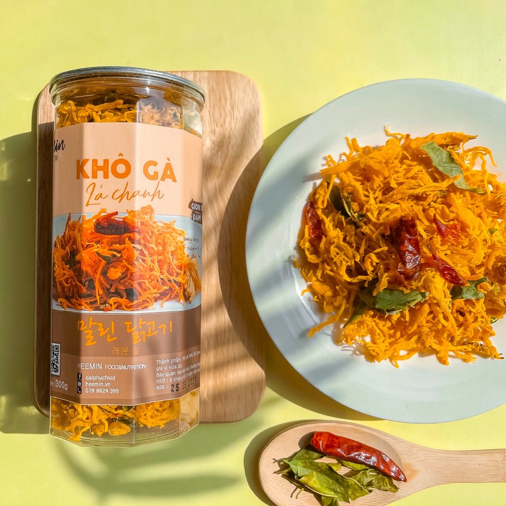 [SIÊU SALE 12.12] Khô Gà Lá Chanh 300g | HeeMin Food | Loại Siêu Ngon, Cay Cay Đậm Đà, Giá Rẻ [FREESHIP]