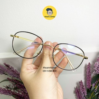 [ Ảnh thật ] Kính cận vuông bầu cao cấp tròng 0 độ cắt ánh sáng xanh