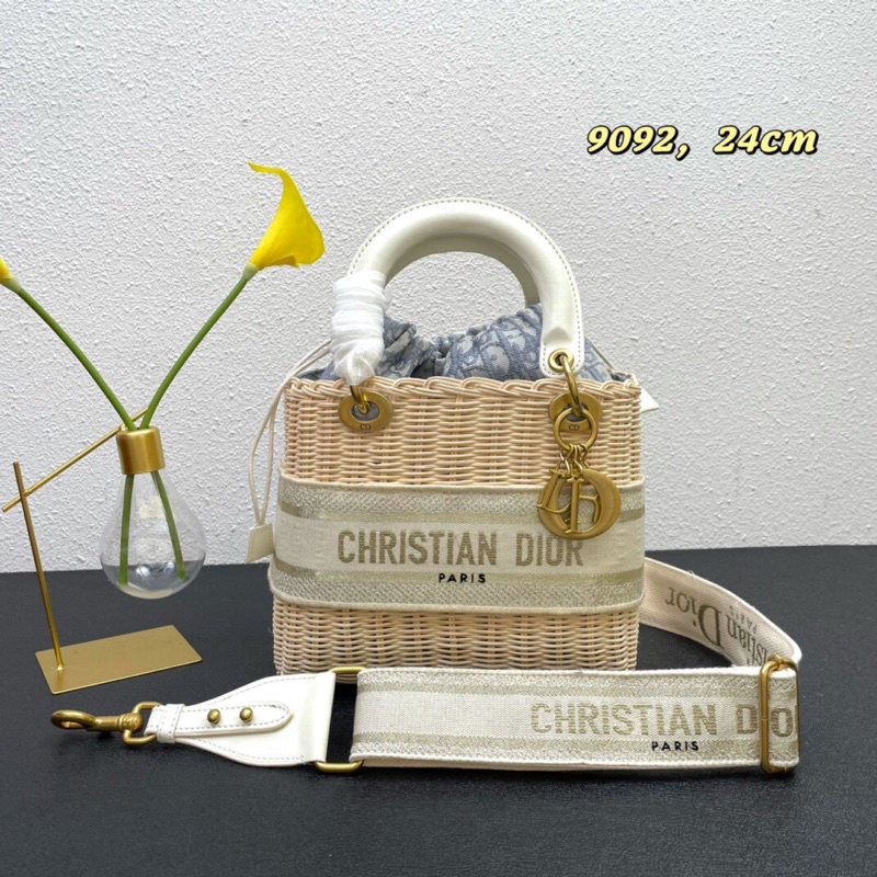 Túi xách nữ cao cấp Dior CD Wicker Basket túi đeo vai mẫu mới
