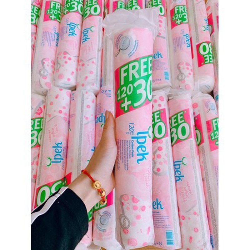 Bông tẩy trang Ipek 130 miếng chăm sóc da tiện dụng | BigBuy360 - bigbuy360.vn