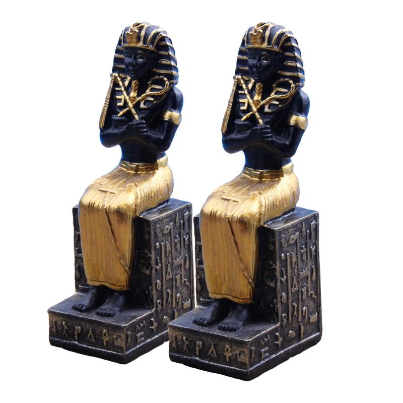 1  2 Bức Tượng Pharaoh Ai Cập Ai Cập Bằng Nhựa Resin Trang