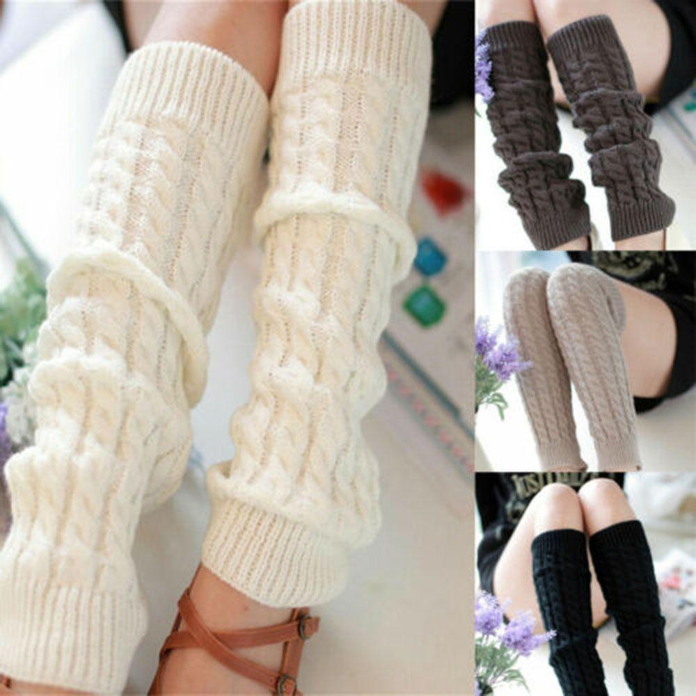 Vớ Ống Chân Giữ Ấm Dạng Nén Dài Dệt Kim Cổ Điển
