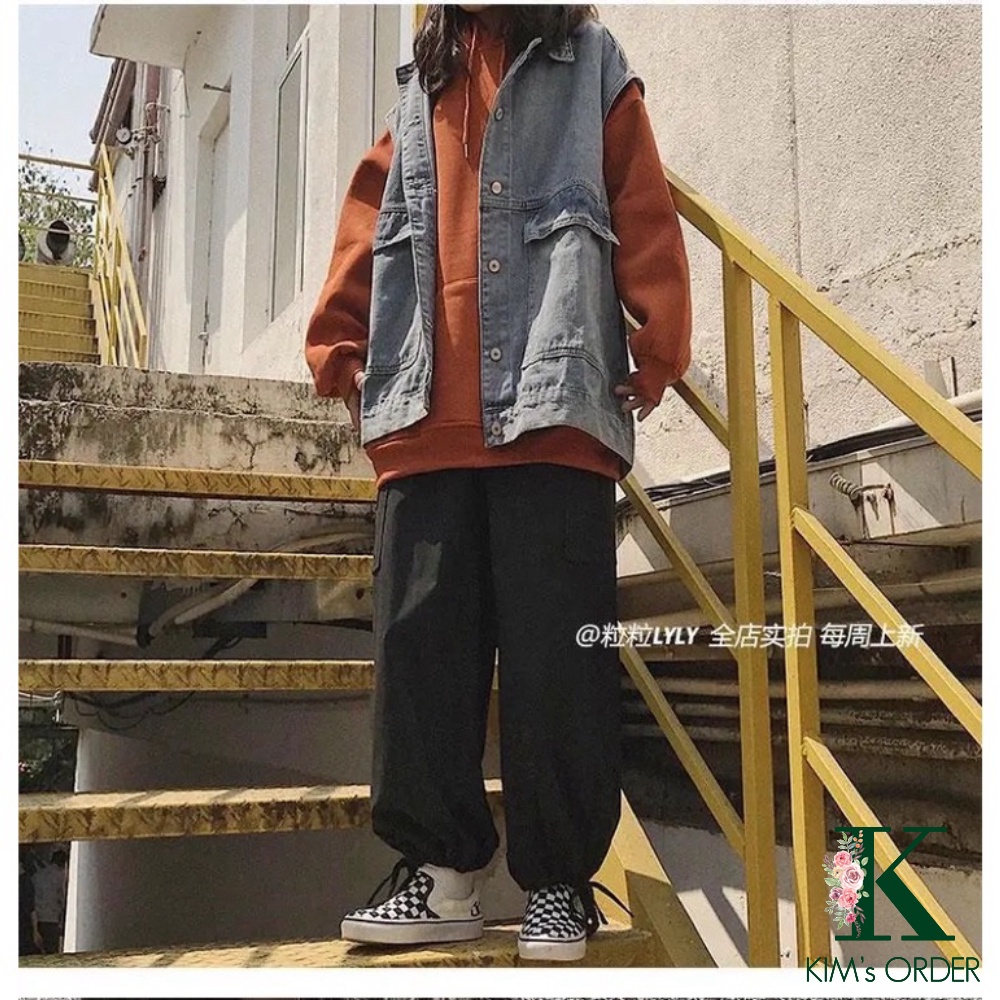 Áo Khoác Jean gile Nữ Màu Xanh, Màu Đen, Áo Khoác Bò Nữ Denim Jacket Form Rộng Kiểu Dáng Bomber Ulzzang Hàn Quốc