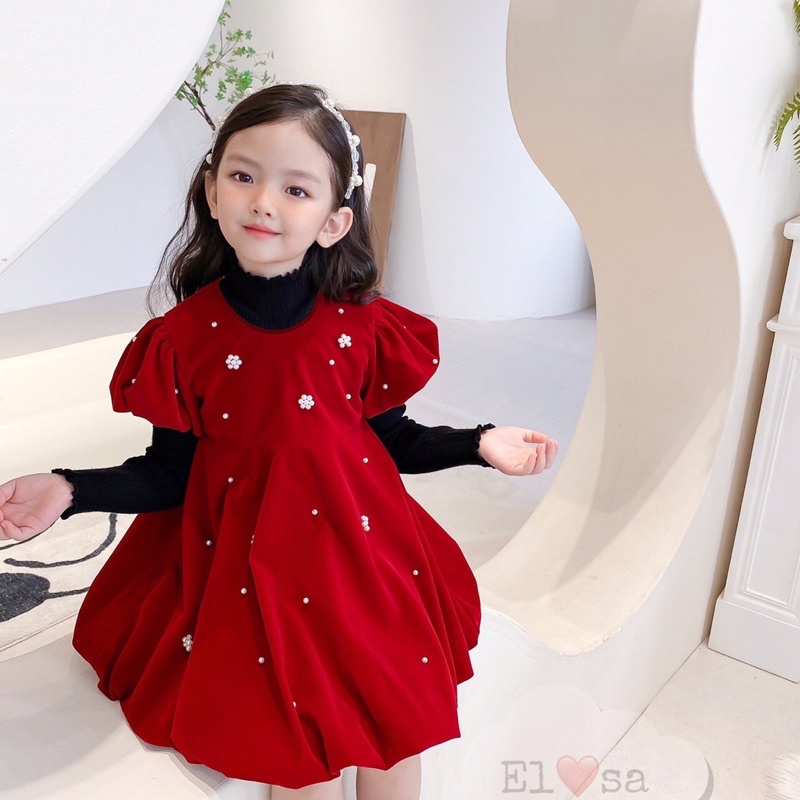 váy nhung đíng ngọc