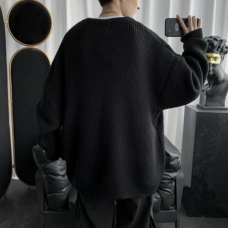 Áo sweater tay dài cổ tròn màu sắc đơn giản phong cách Hàn Quốc thời trang năng động cho nam