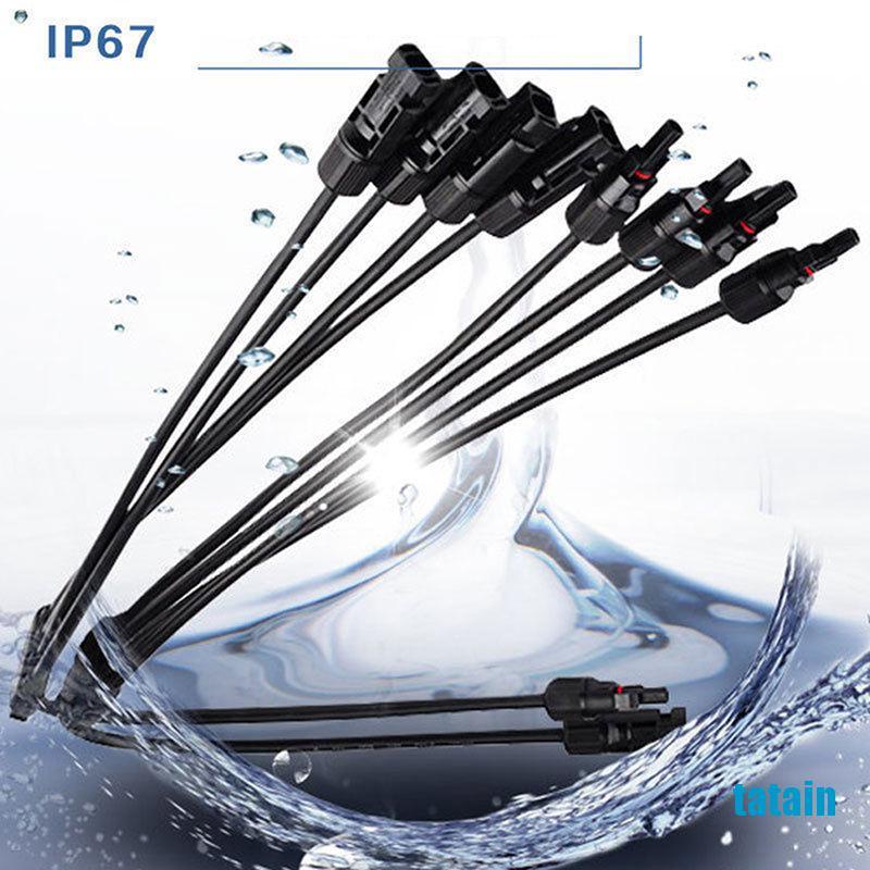 Set 2 Dây Cáp Kết Nối Bảng Pin Năng Lượng Mặt Trời Mc4 Loại Y 1 Sang 4 Mới Wk