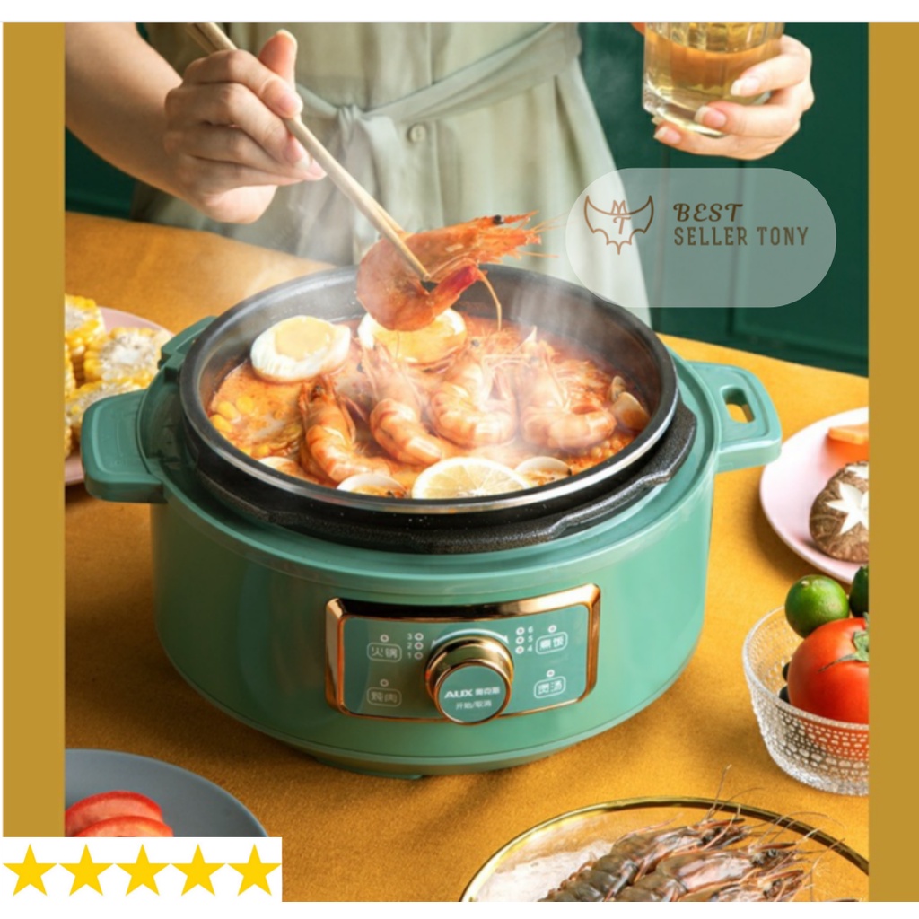 Nồi áp suất đa dụng 3L - Nấu canh hâm đồ ăn đa năng COOKING POT