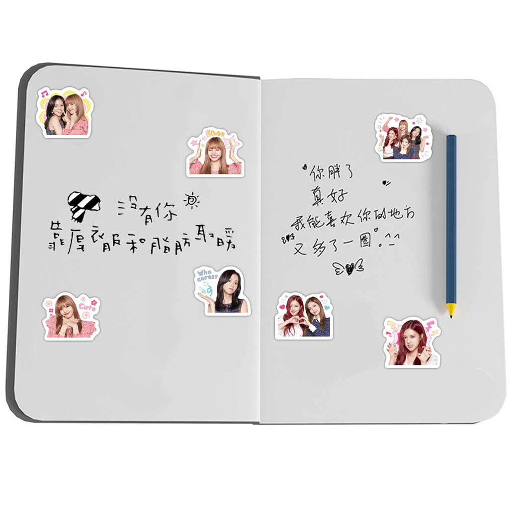 Set 40 Sticker Dán Máy Tính Chống Thấm Nước Hình Nhóm Nhạc Blackpink