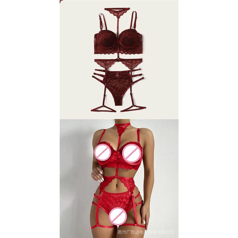 Set Đồ Lót Ren Plus Size Quyến Rũ Cho Nữ