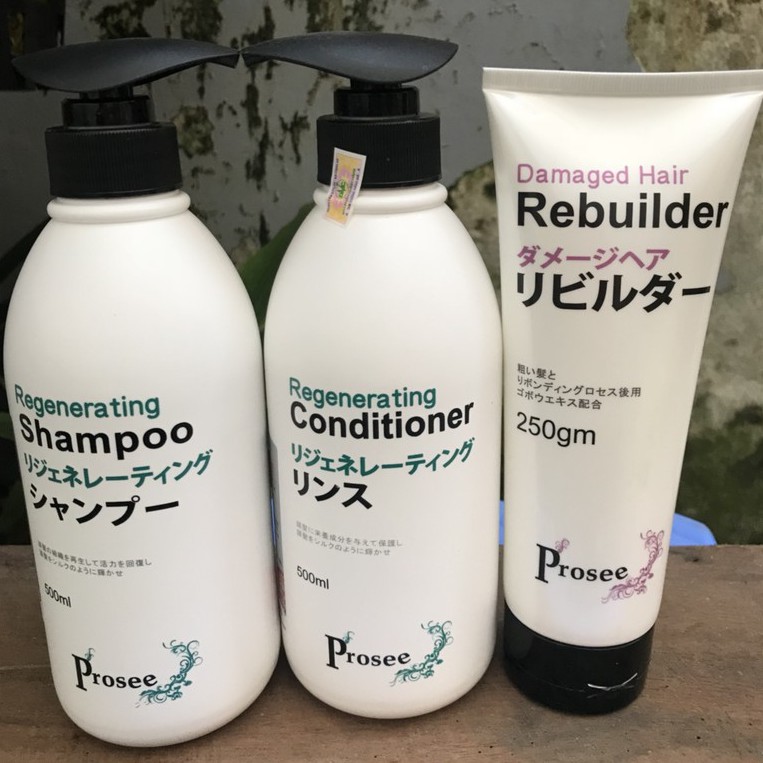 Prosee-Taiwan⛱Combo gội xả dưỡng tóc và xả khô Prosee 500mlx2 + 250ml