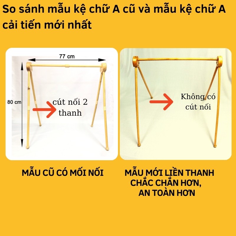 Kệ chữ A cho bé cải tiến 2.0 chắc chắn, an toàn 𝑭𝑹𝑬𝑬𝑺𝑯𝑰𝑷 Bóng múi đa giác quan phát triển vận động, đồ chơi chữ A