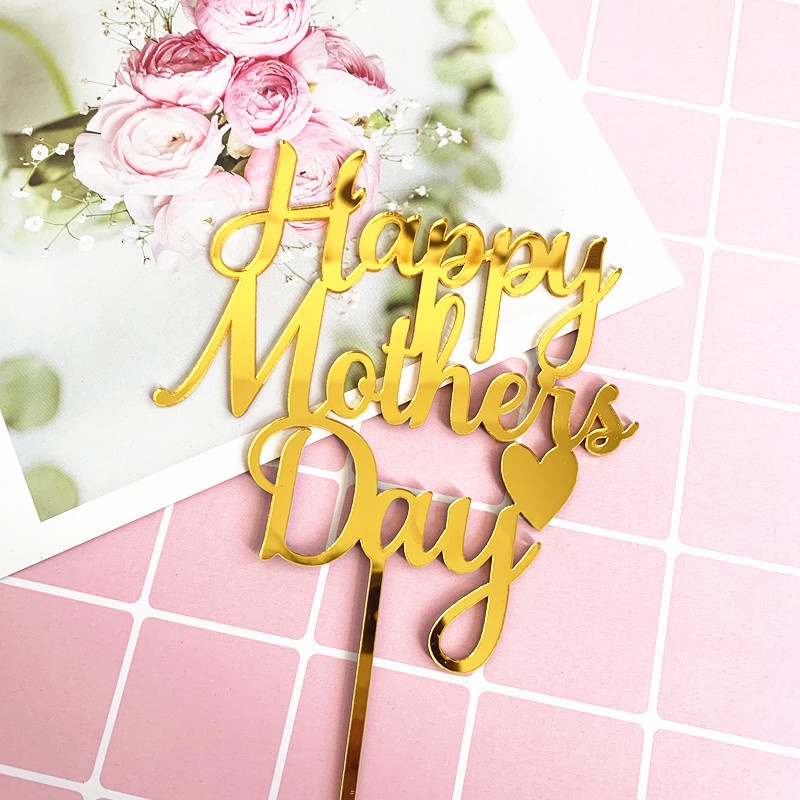 Phụ Kiện Trang Trí Bánh Kem Bằng Acrylic Cho Ngày Của Mẹ