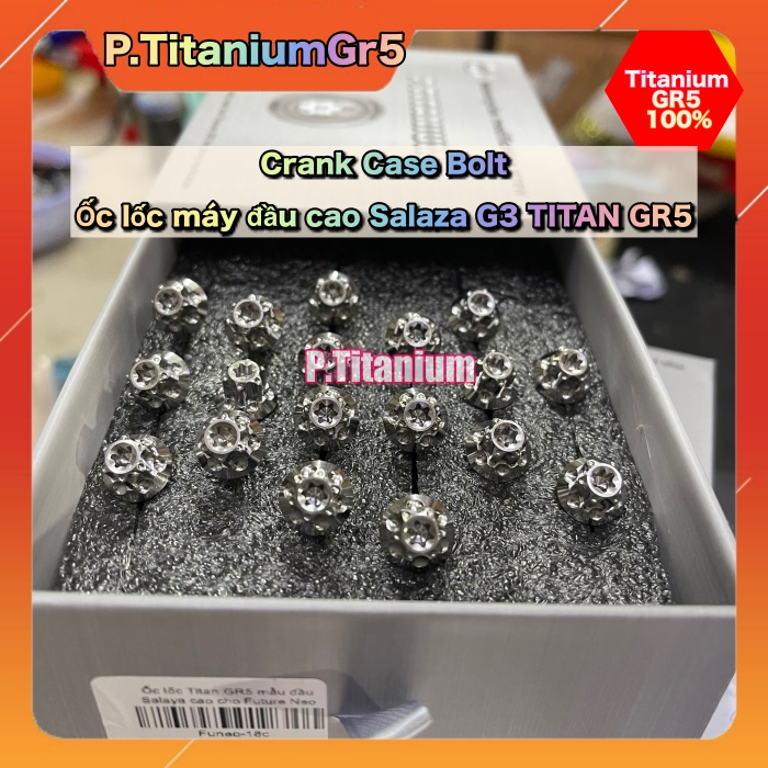 Ốc lốc máy đầu cao mẫu G3 Salaza Titan Gr5 Cao Cấp cho Sirius , Sirius Fi , Wave Dream Future Neo Wave RS/A