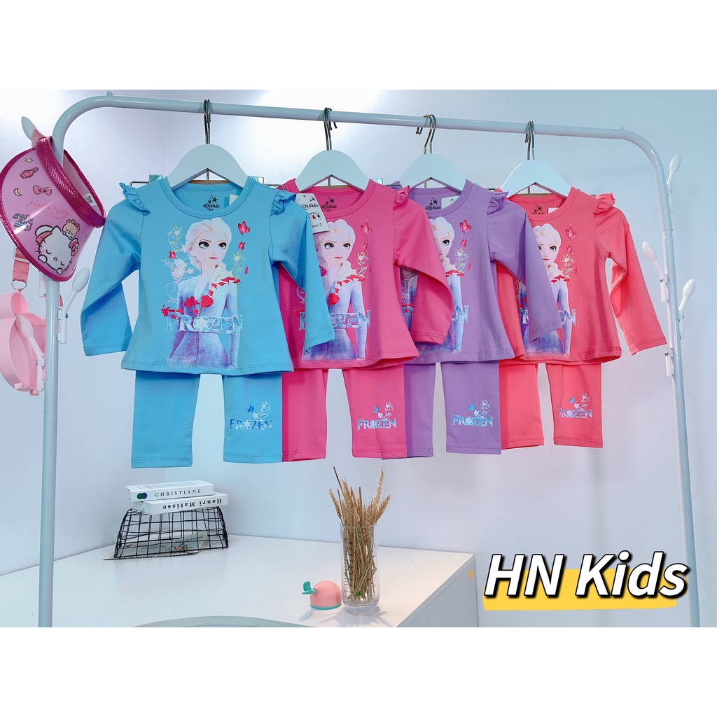 Bộ Cotton Cao Cấp ELSA IN 3D Đẹp Đỉnh Siêu xinh bé gái