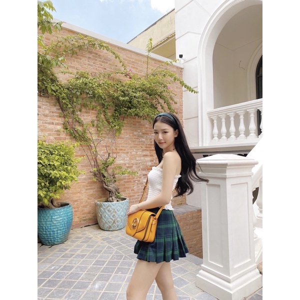 Chân váy tennis kẻ caro giống Lisa, Jisoo BLACKPINK, Miyeon GIDLE, Amee