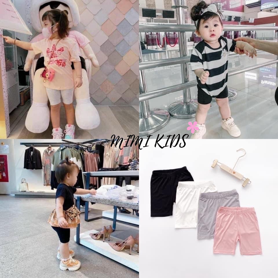 Quần legging đùi màu trơn Mimi Kids cho bé gái