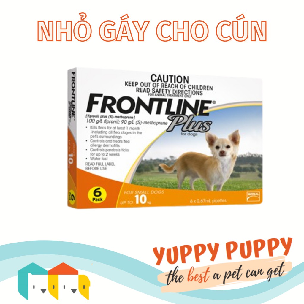 [𝐆𝐢𝐚́ 𝐡𝐮𝐲̉ 𝐝𝐢𝐞̣̂𝐭] Frontline Plus &lt; 10KG Thuốc nhỏ gáy phòng &amp; trị bọ chét và ve cho chó / cún