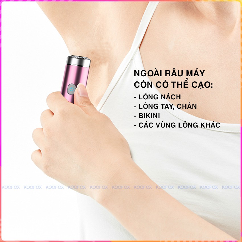 Máy Cạo Râu Cầm Tay 6D Không Dây Cao Cấp - Có thể sạc lại - Máy triệt lông cầm tay - KOOFOX
