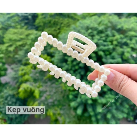 Kẹp tóc nữ đính hạt trai phong cách Hàn Quốc  xinh tươi