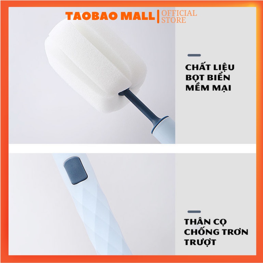 Cọ Rửa Bình Sữa, Cốc, Chén Đa Năng Với Mút Xốp Bọt Biển Siêu Sạch, Có thể Thay Đổi Đầu Mút Siêu Tiết Kiệm Và Tiện Dụng