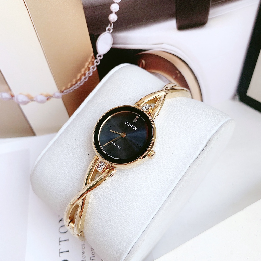 Đồng hồ nữ dây thép Citizen Eco drive EX1422 54E