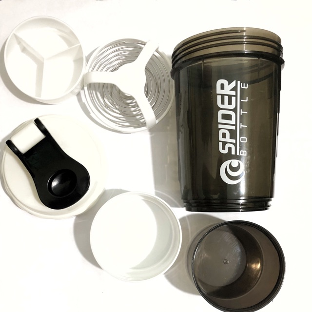 Bình Lắc Shaker Gym 500ml 3 Ngăn | Bình Nước Tập Gym Tiện Dụng