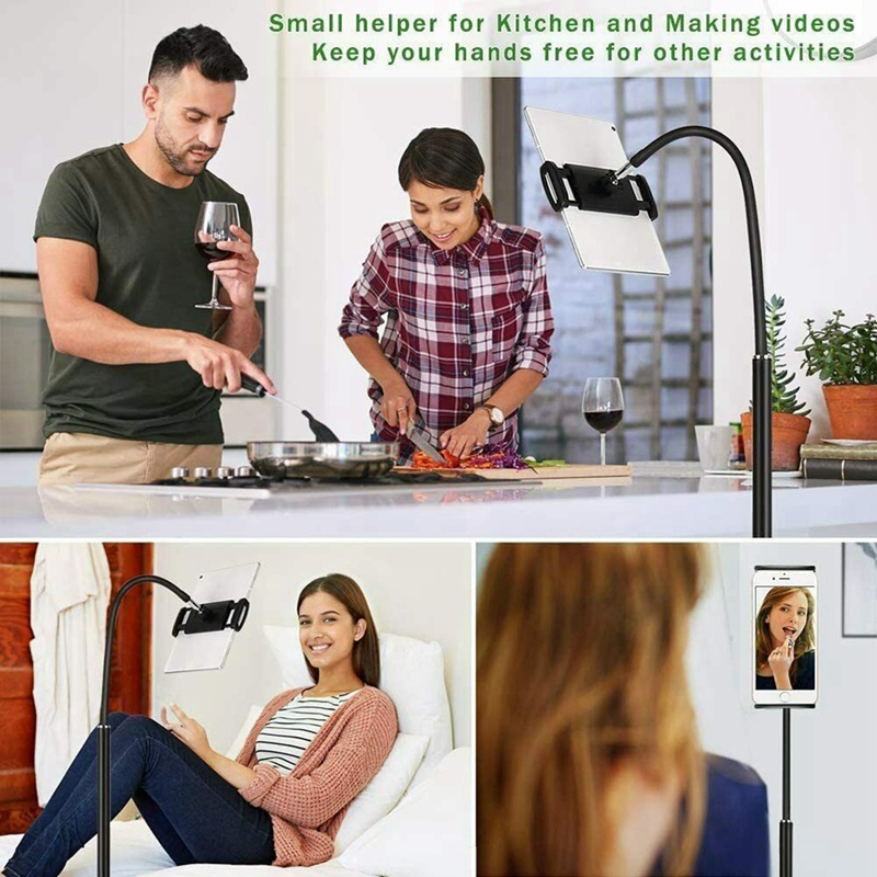 Giá Đỡ Điện Thoại / Máy Tính Bảng 175cm Có Thể Điều Chỉnh Linh Hoạt Kích Thước 4.8-10.5 Inch Cho iPad iPhone