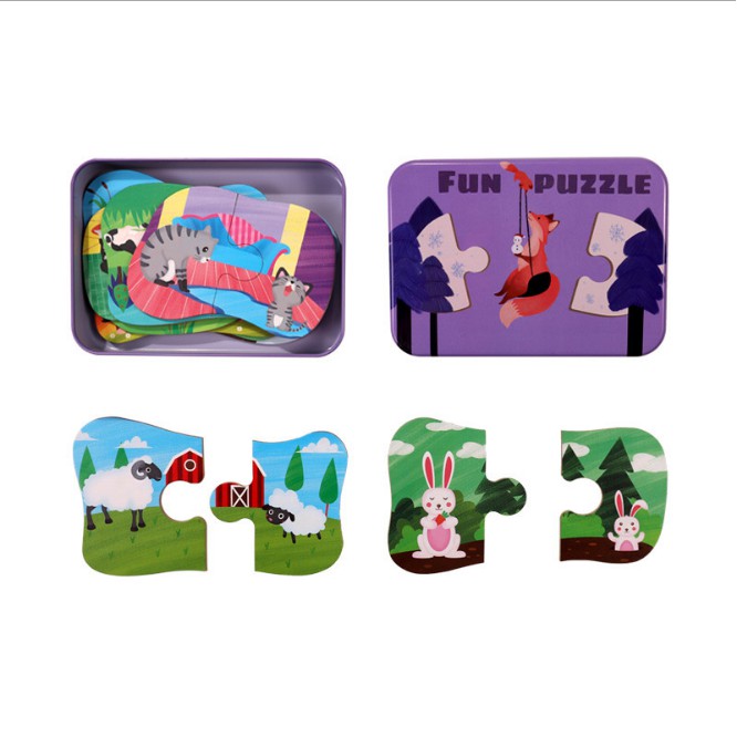 HỘP ĐỒ CHƠI GHÉP HÌNH GIẢI CÂU ĐỐ FUN PUZZLE