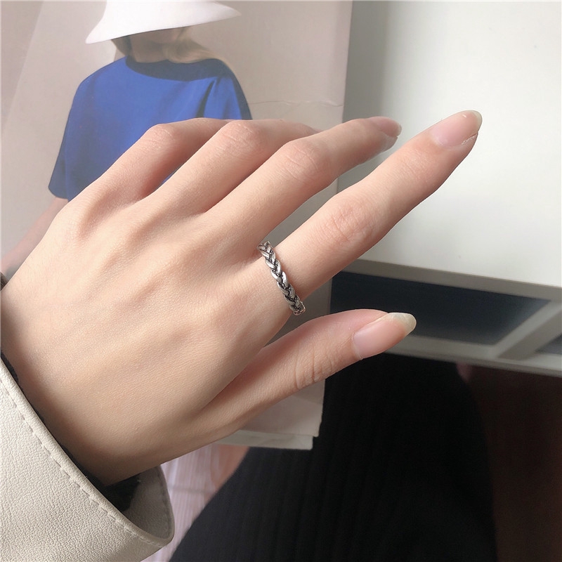 Nhẫn Đeo Tay Kim Loại Phong Cách Retro Cho Nữ
