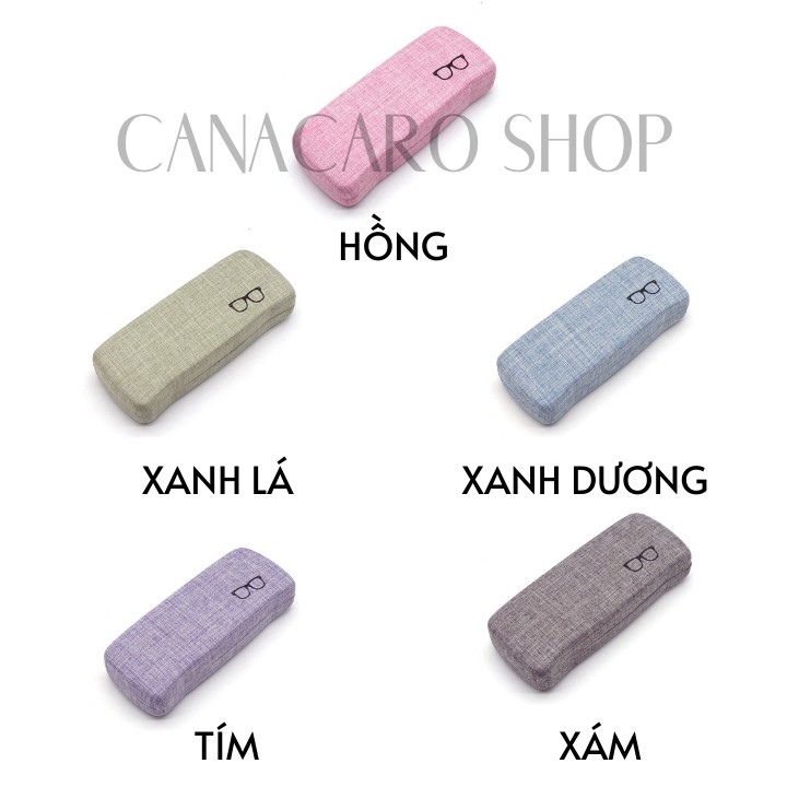 Hộp đựng kính cận đẹp dễ thương cute thời trang cao cấp kèm khăn lau CANAVARO SHOP HCV012